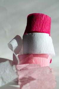 Hot pink, white and pale pink streamers