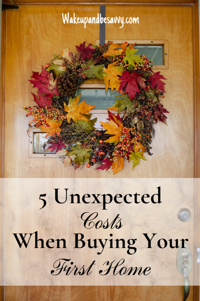 Fall wreath on front door-5 unexpected costs when buying your first home