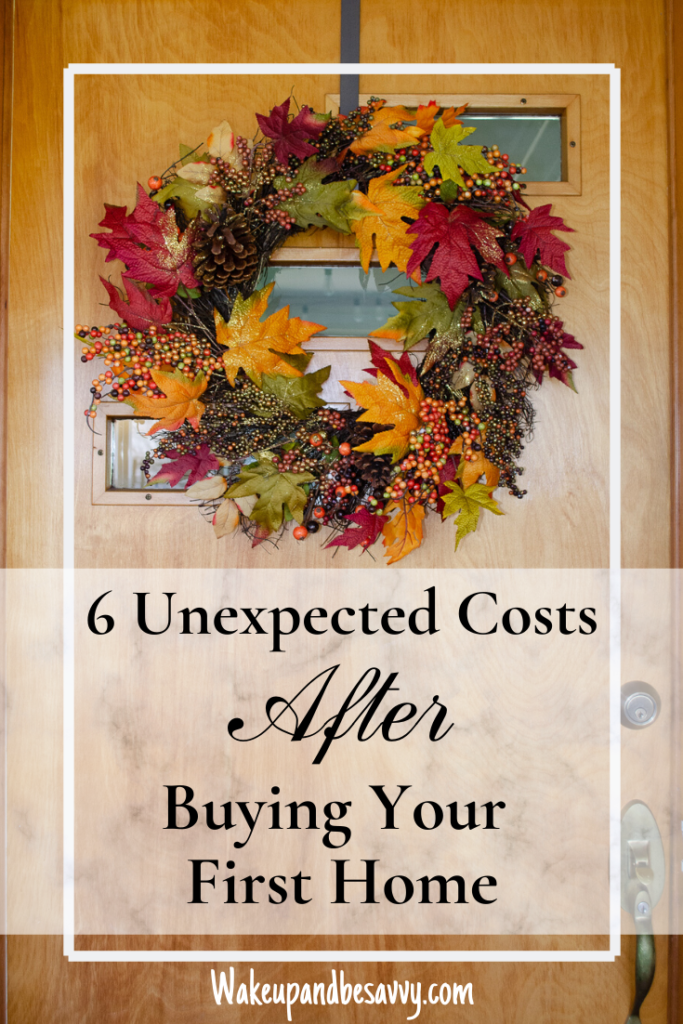 fall wreath on front door-6 unexpected costs after buying your first home